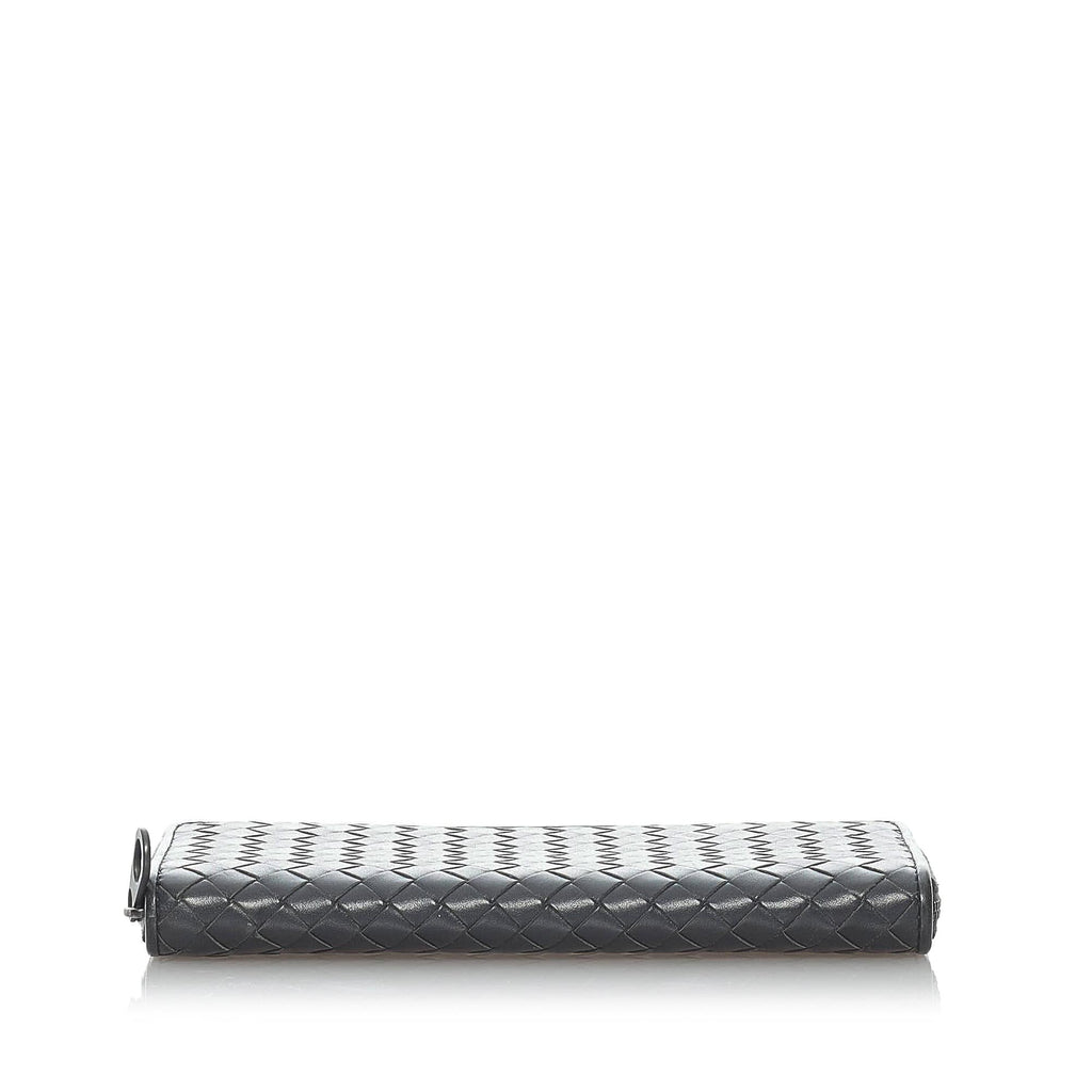 Bottega Veneta Intrecciato Leather Zip Around Wallet (SHG-33297)