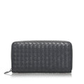 Bottega Veneta Intrecciato Leather Zip Around Wallet (SHG-33297)