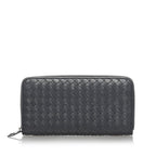 Bottega Veneta Intrecciato Leather Zip Around Wallet (SHG-33297)