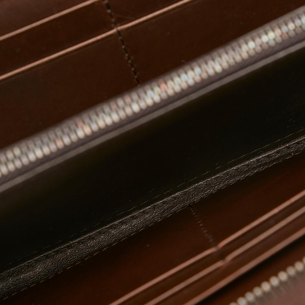 Bottega Veneta Intrecciato Leather Zip Around Wallet (SHG-35750)