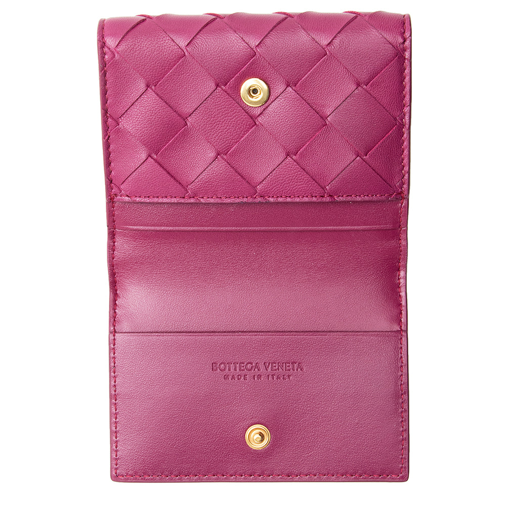 Bottega Veneta Intrecciato Nappa Bi-Fold Card Case (SHF-20247)