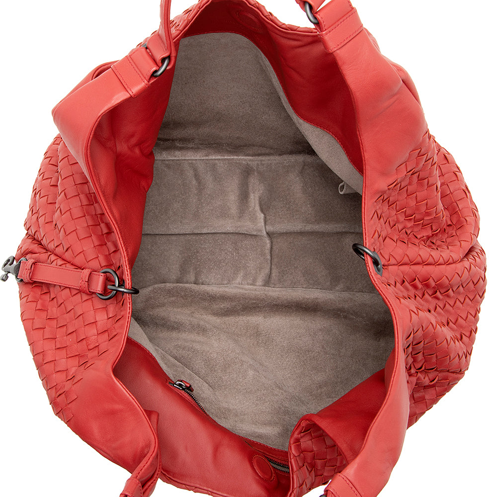 Bottega Veneta Intrecciato Nappa Campana Medium Shoulder Bag  - FINAL SALE (SHF-19645)
