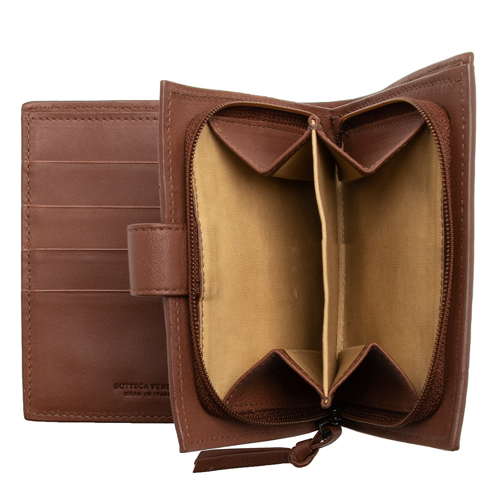 Bottega Veneta Intrecciato Nappa French Wallet (SHF-14470)