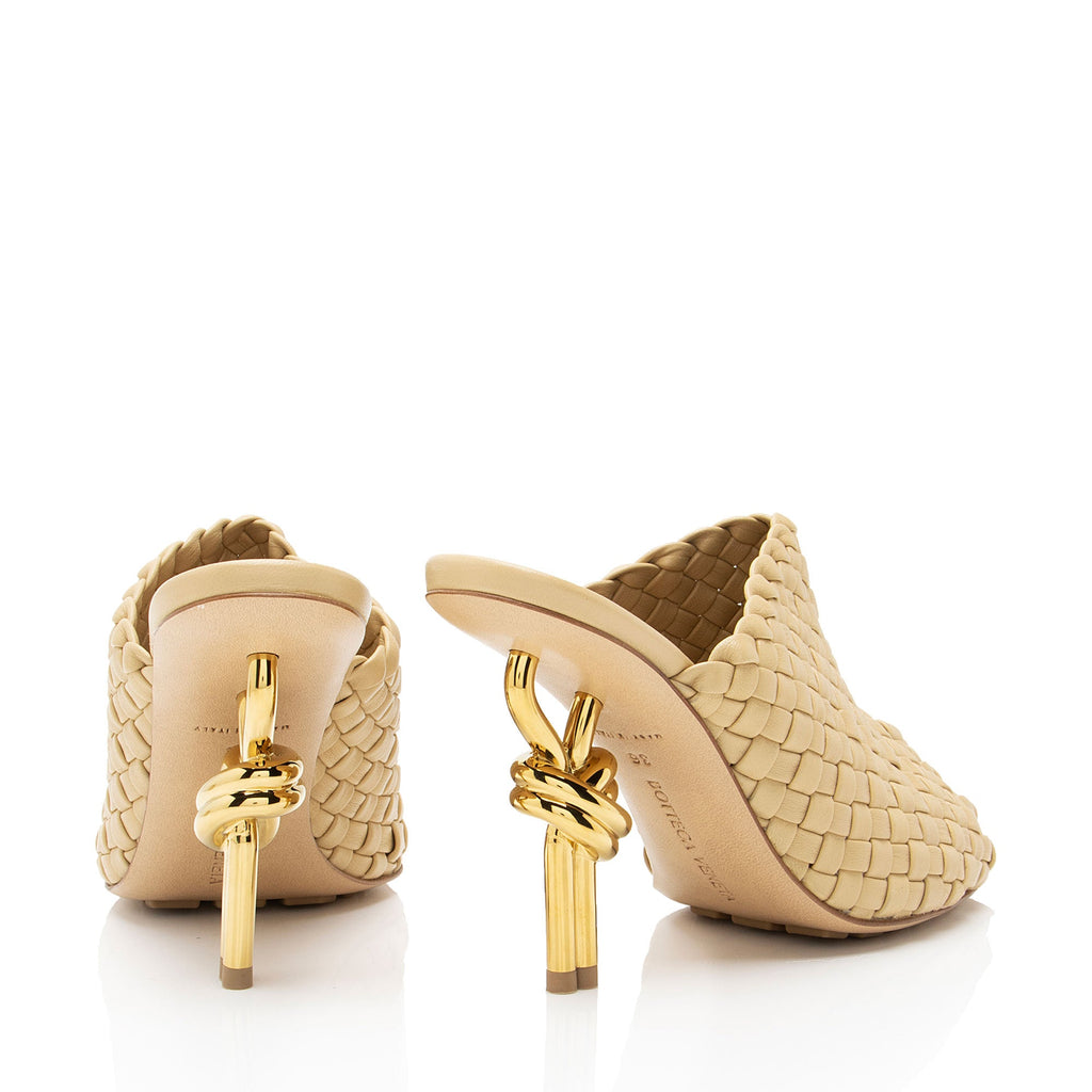Bottega Veneta Intrecciato Nappa Knot Mules - Size 6 / 36