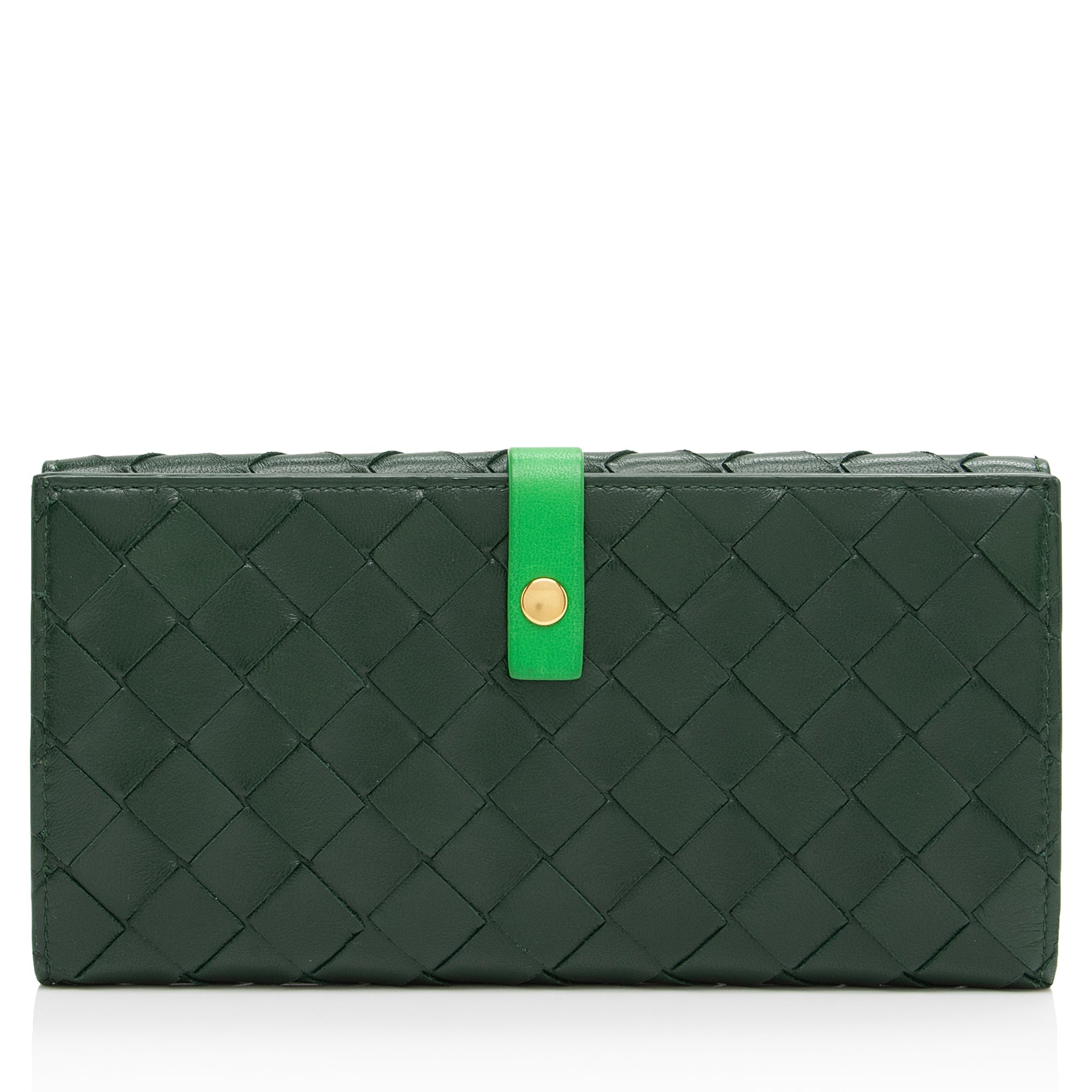 Bottega Veneta Intrecciato Nappa Leather Bi-Fold Continental Wallet (SHF-V5GP6D)