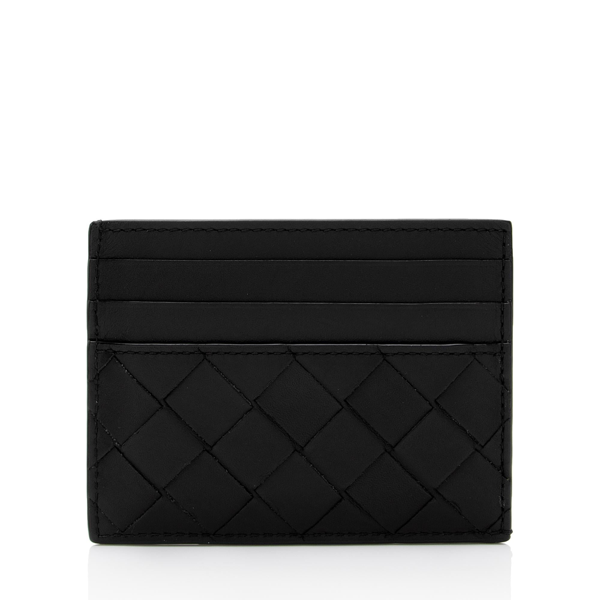 Bottega Veneta Intrecciato Nappa Leather Card Case (SHF-bg1ppw)