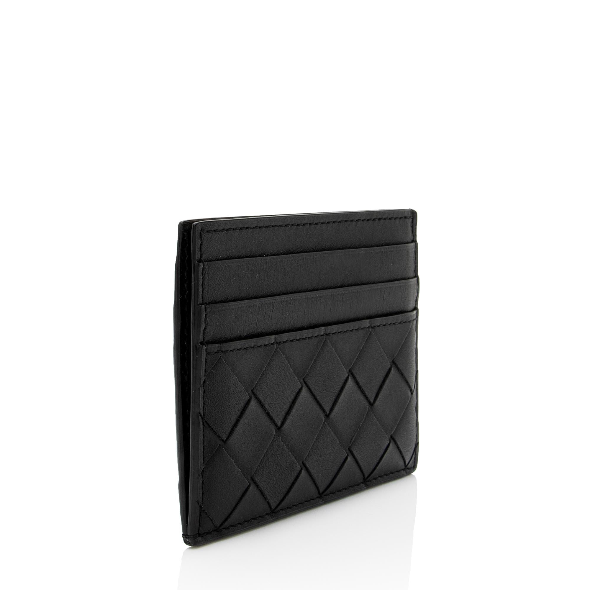 Bottega Veneta Intrecciato Nappa Leather Card Case (SHF-bg1ppw)
