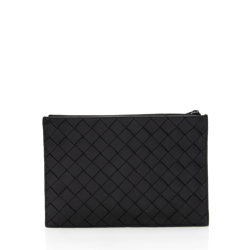 Bottega Veneta Intrecciato Nappa Leather Wristlet (SHF-18342)
