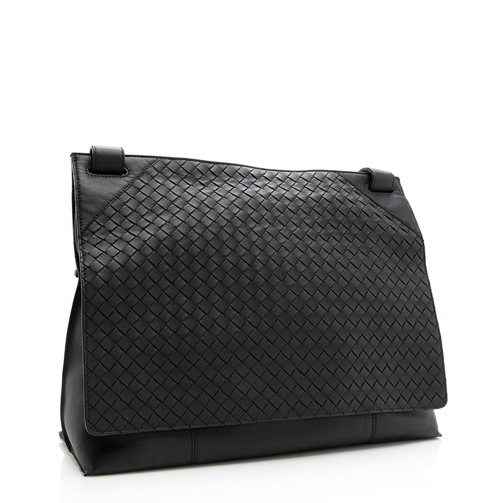 Bottega Veneta Intrecciato Nappa Messenger (SHF-19381)