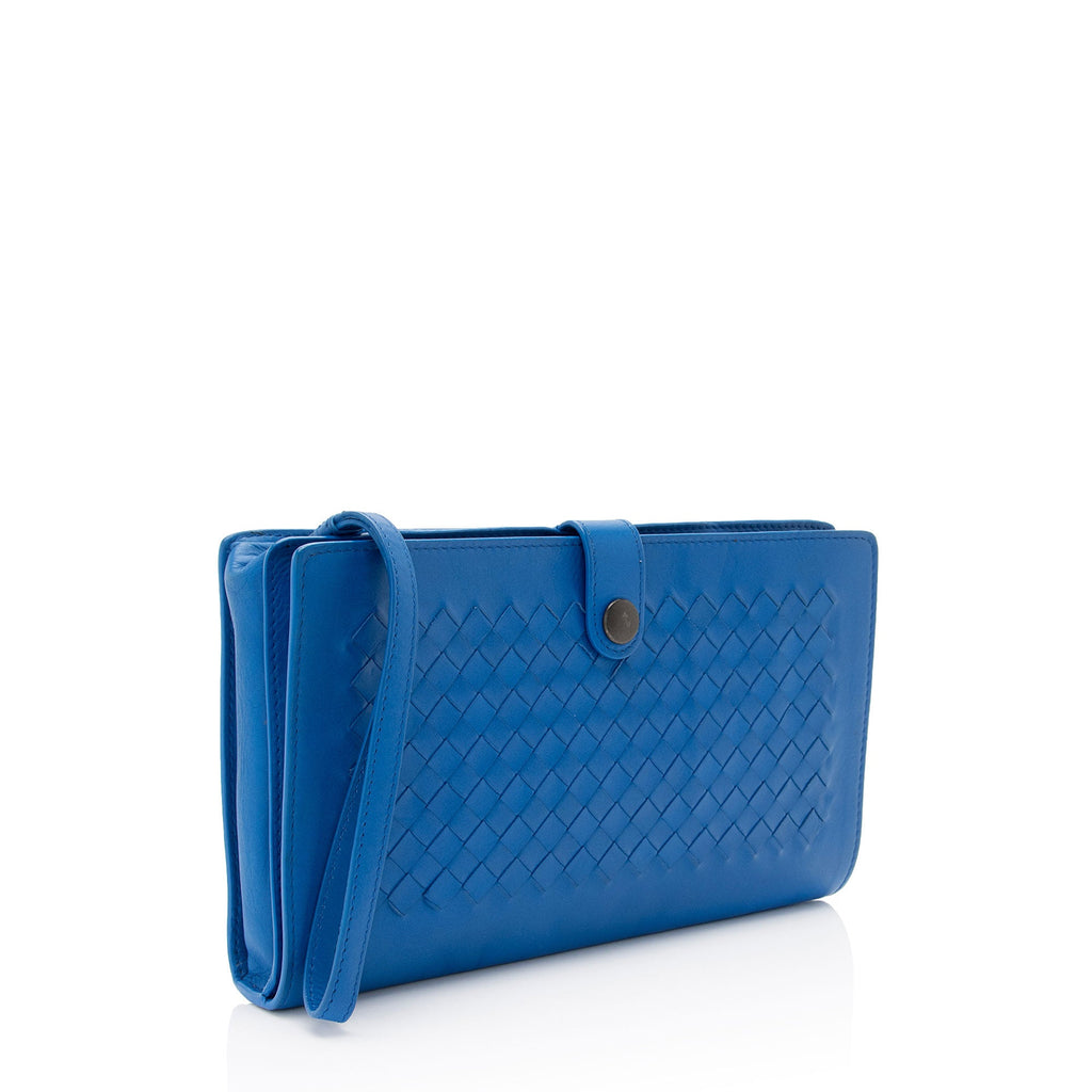 Bottega Veneta Intrecciato Nappa Wristlet (SHF-yEfeVY)