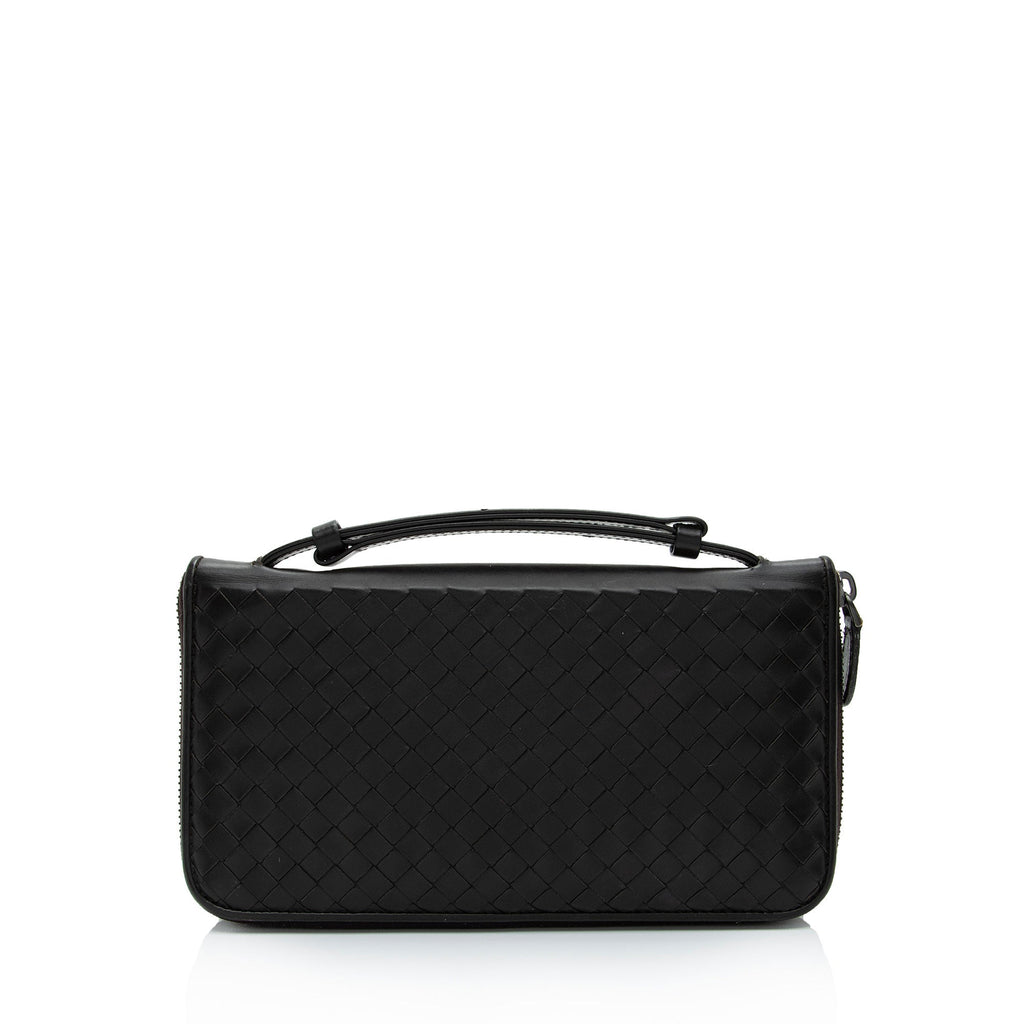 Bottega Veneta Intrecciato Nappa Zip Around Organizer Wallet (SHF-vd4Mgo)