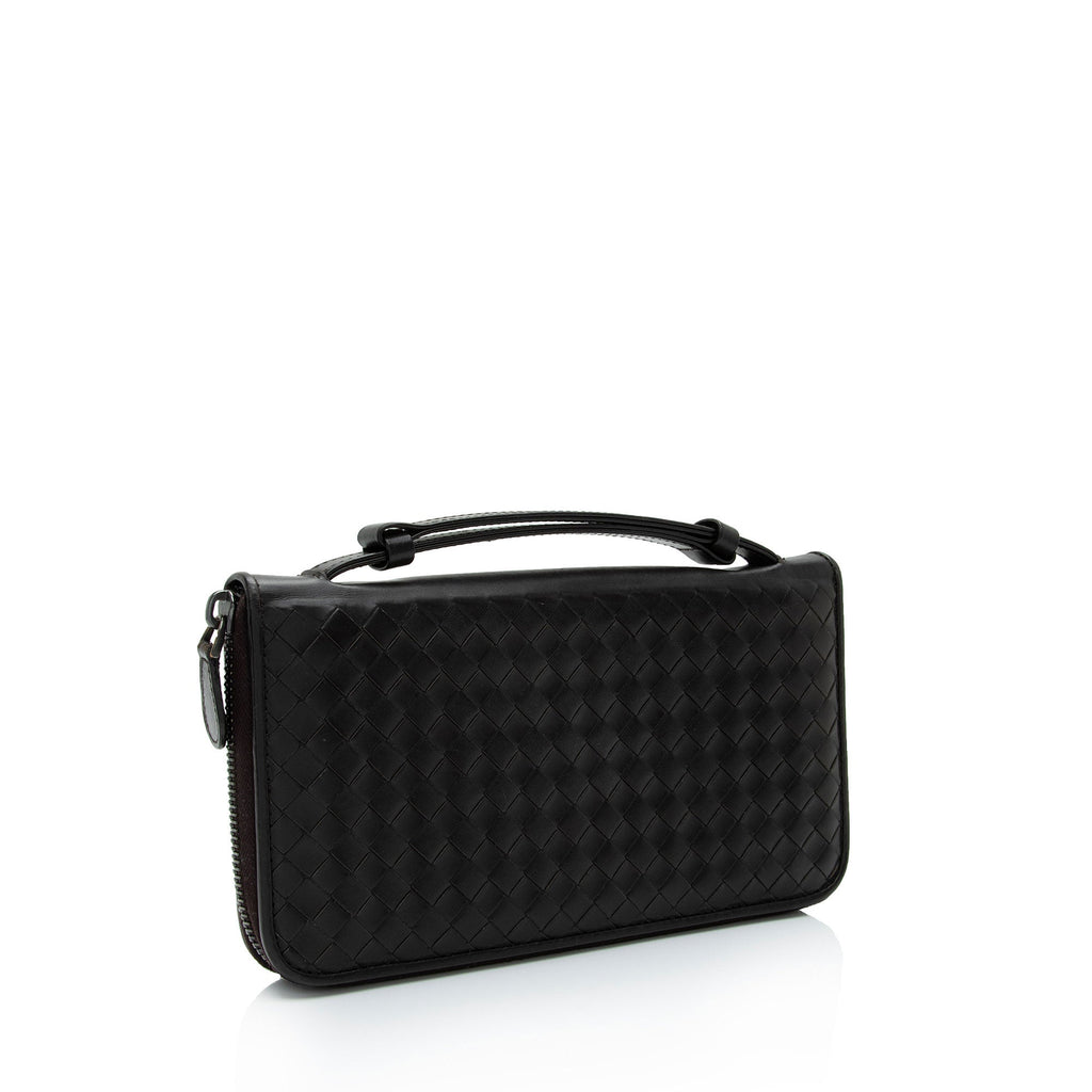 Bottega Veneta Intrecciato Nappa Zip Around Organizer Wallet (SHF-vd4Mgo)