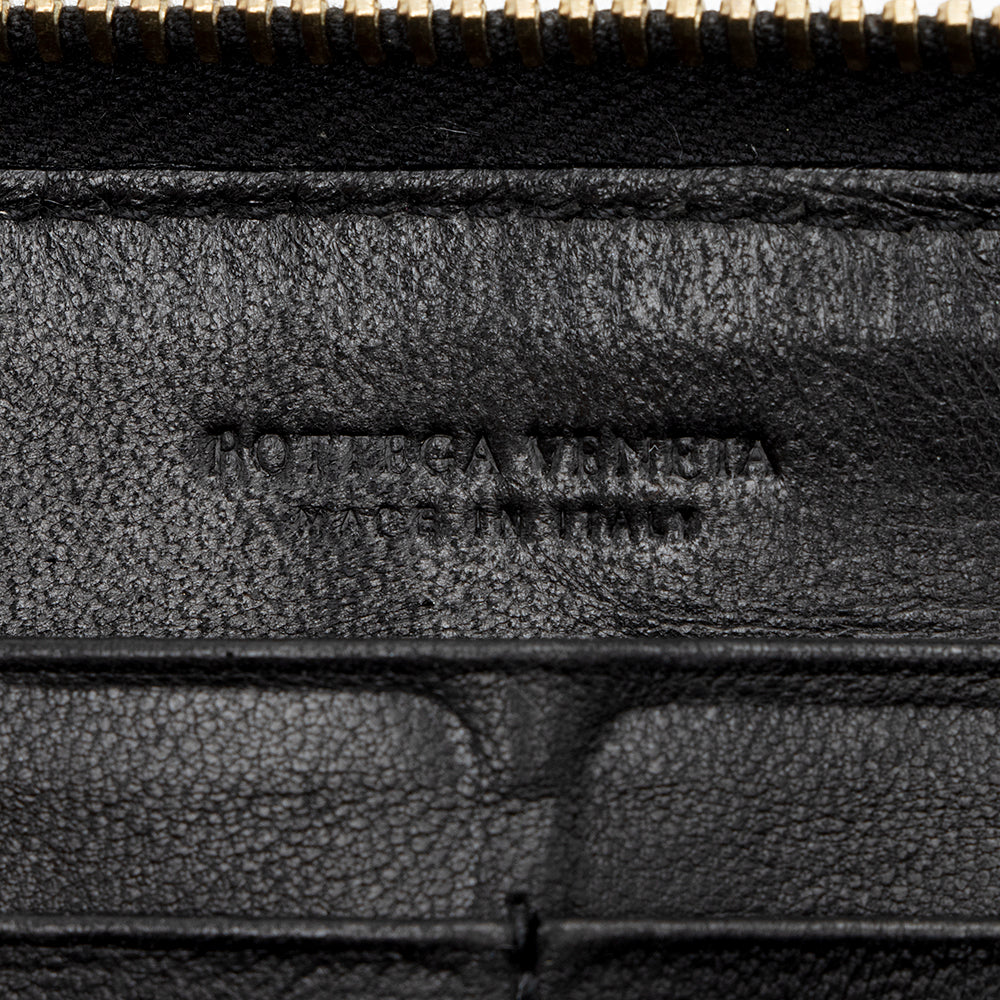 Bottega Veneta Intrecciato Nappa Zip Around Wallet - FINAL SALE (SHF-14636)