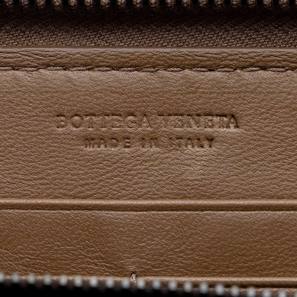 Bottega Veneta Intrecciato Nappa Zip Around Wallet (SHF-22153)