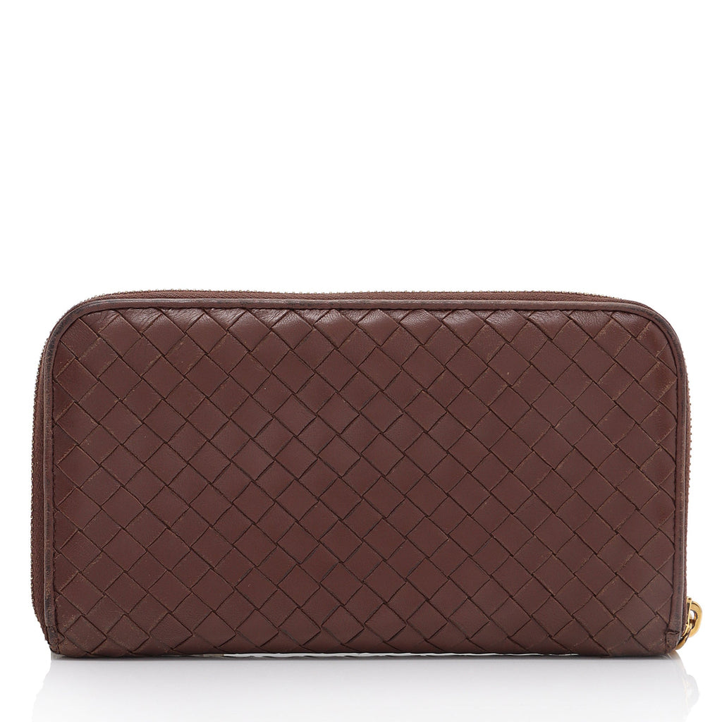 Bottega Veneta Intrecciato Nappa Zip Around Wallet (SHF-JOLytp)