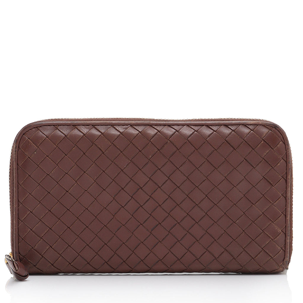 Bottega Veneta Intrecciato Nappa Zip Around Wallet (SHF-JOLytp)