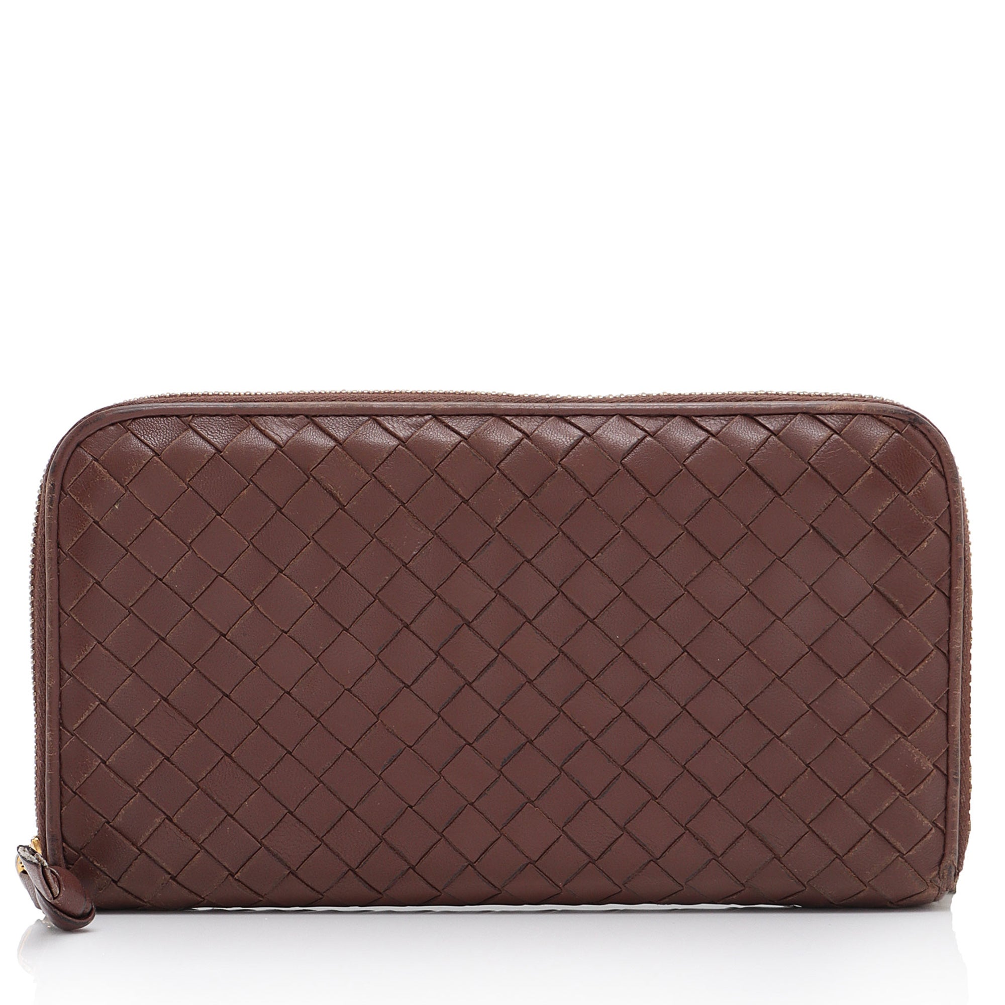 Bottega Veneta Intrecciato Nappa Zip Around Wallet (SHF-JOLytp)