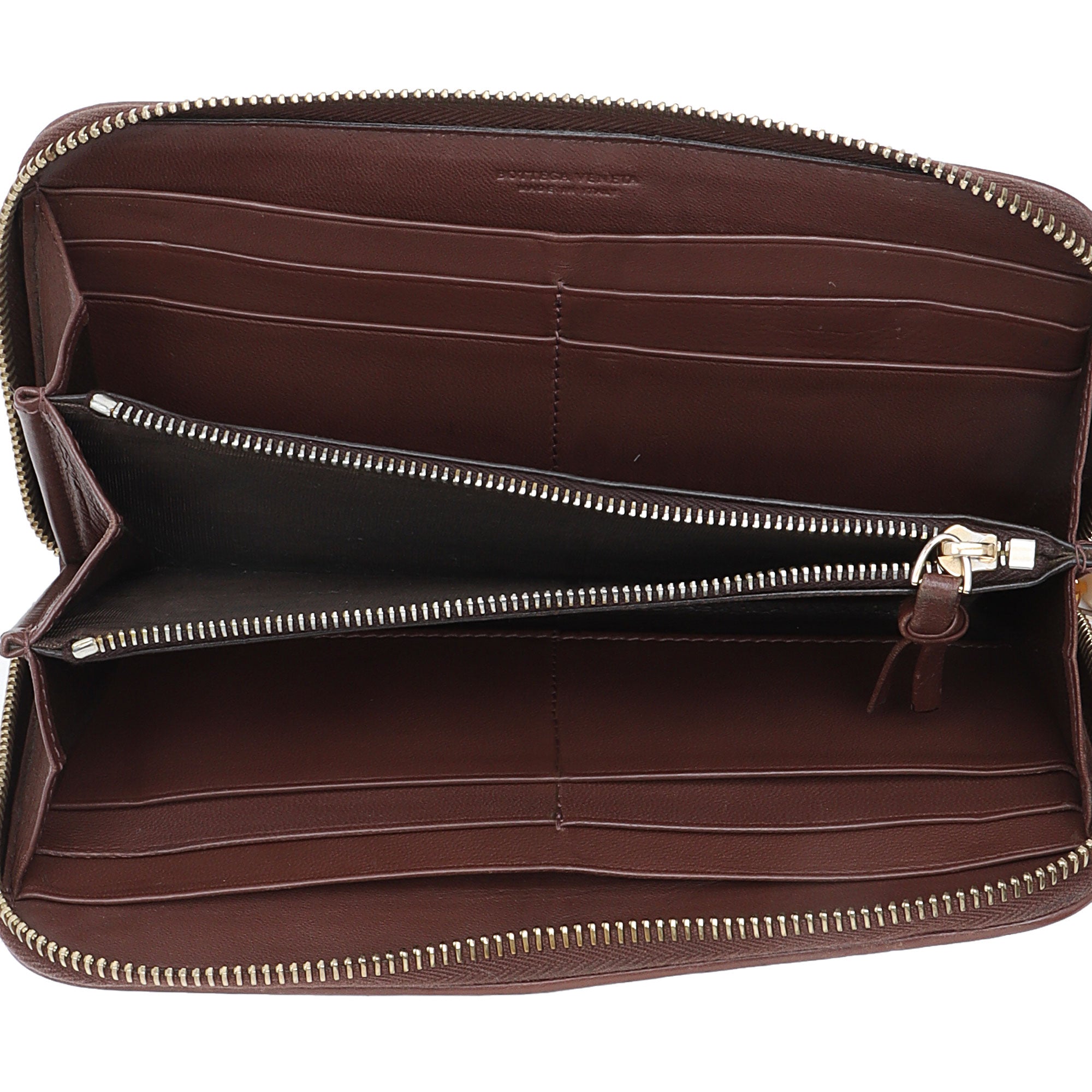 Bottega Veneta Intrecciato Nappa Zip Around Wallet (SHF-JOLytp)