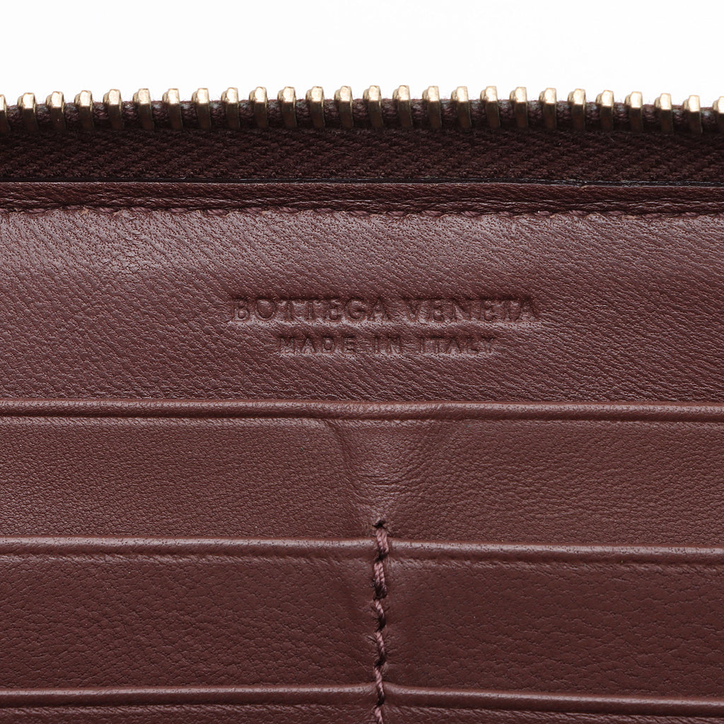 Bottega Veneta Intrecciato Nappa Zip Around Wallet (SHF-JOLytp)