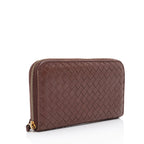 Bottega Veneta Intrecciato Nappa Zip Around Wallet (SHF-JOLytp)