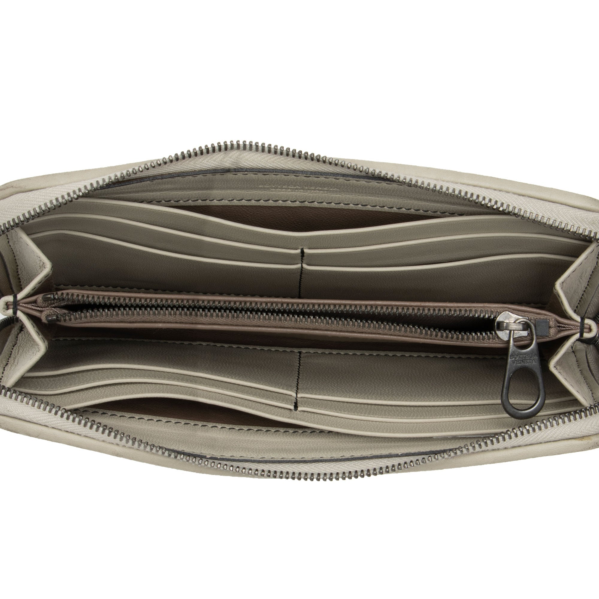 Bottega Veneta Intrecciato Nappa Zip Around Wallet (SHF-qhMg55)