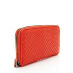 Bottega Veneta Intrecciato Nappa Zip Around Wallet (SHF-1JInCv)