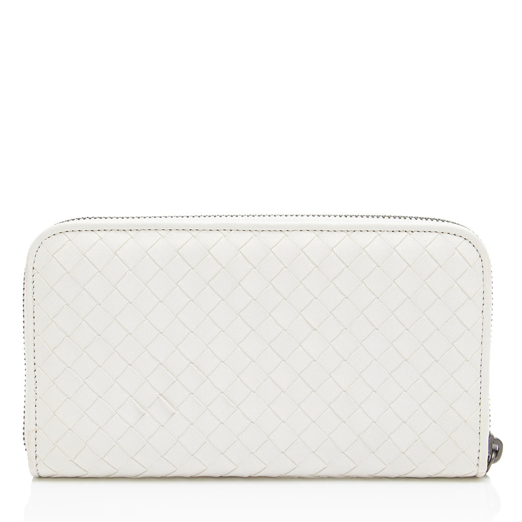 Bottega Veneta Intrecciato Nappa Zip Around Wallet