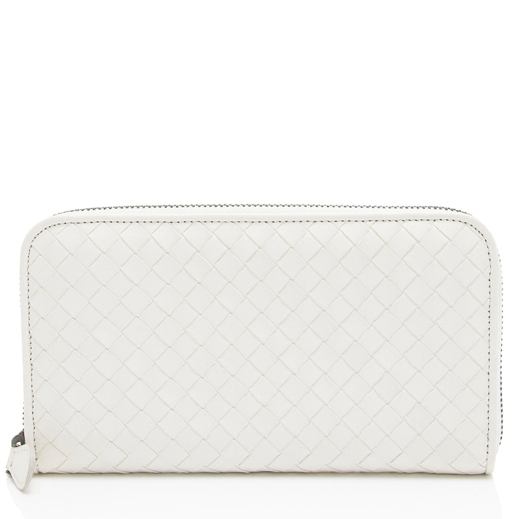 Bottega Veneta Intrecciato Nappa Zip Around Wallet