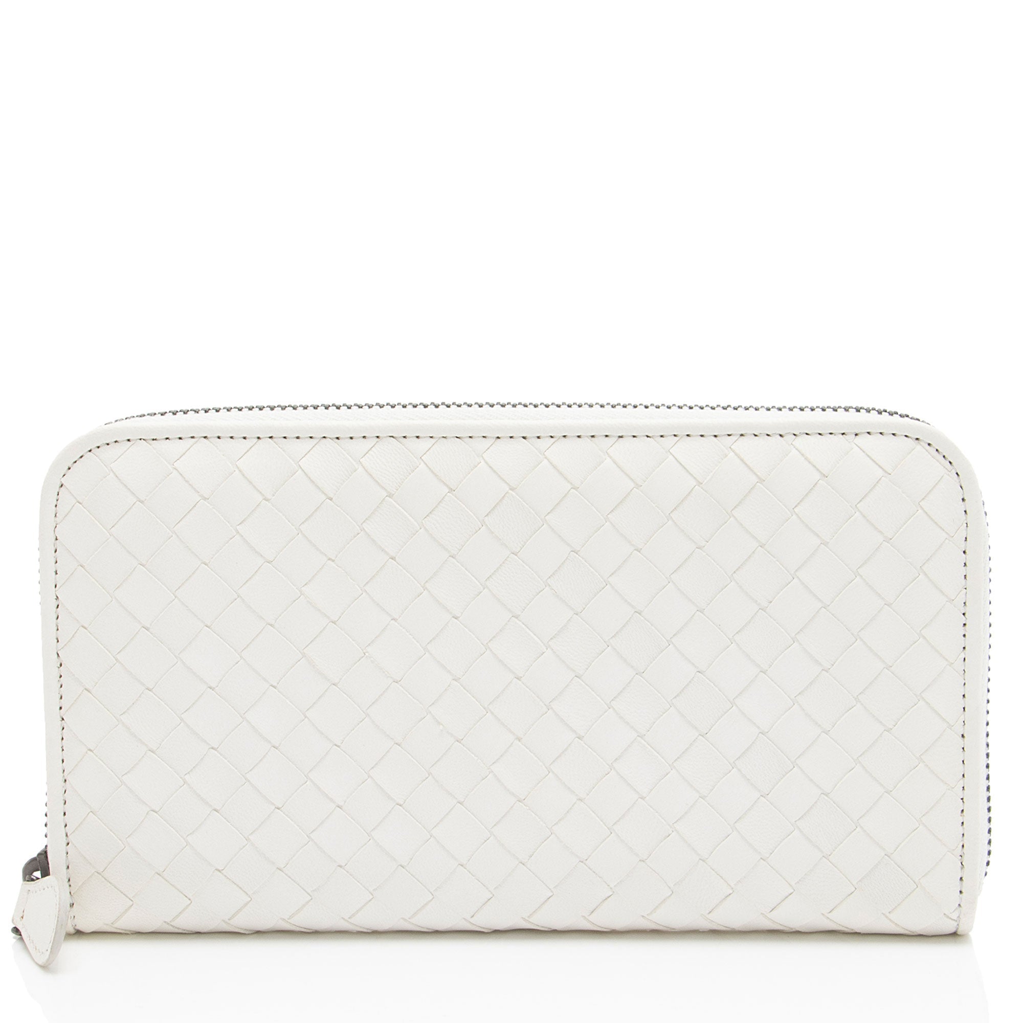 Bottega Veneta Intrecciato Nappa Zip Around Wallet
