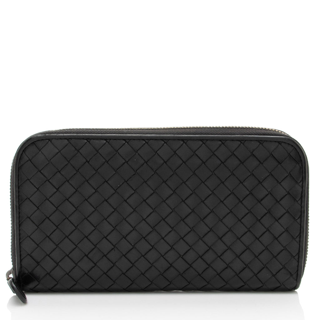 Bottega Veneta Intrecciato Nappa Zip Around Wallet