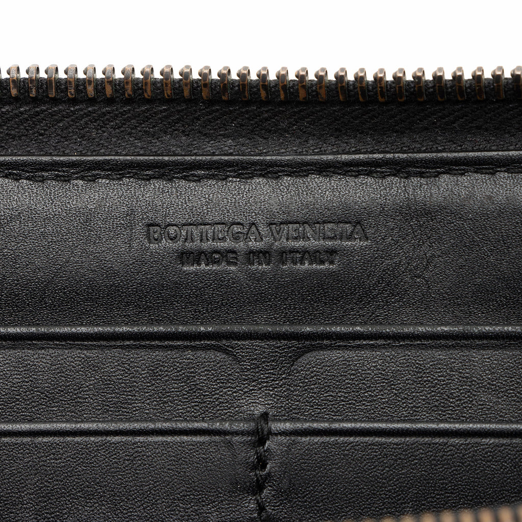 Bottega Veneta Intrecciato Nappa Zip Around Wallet