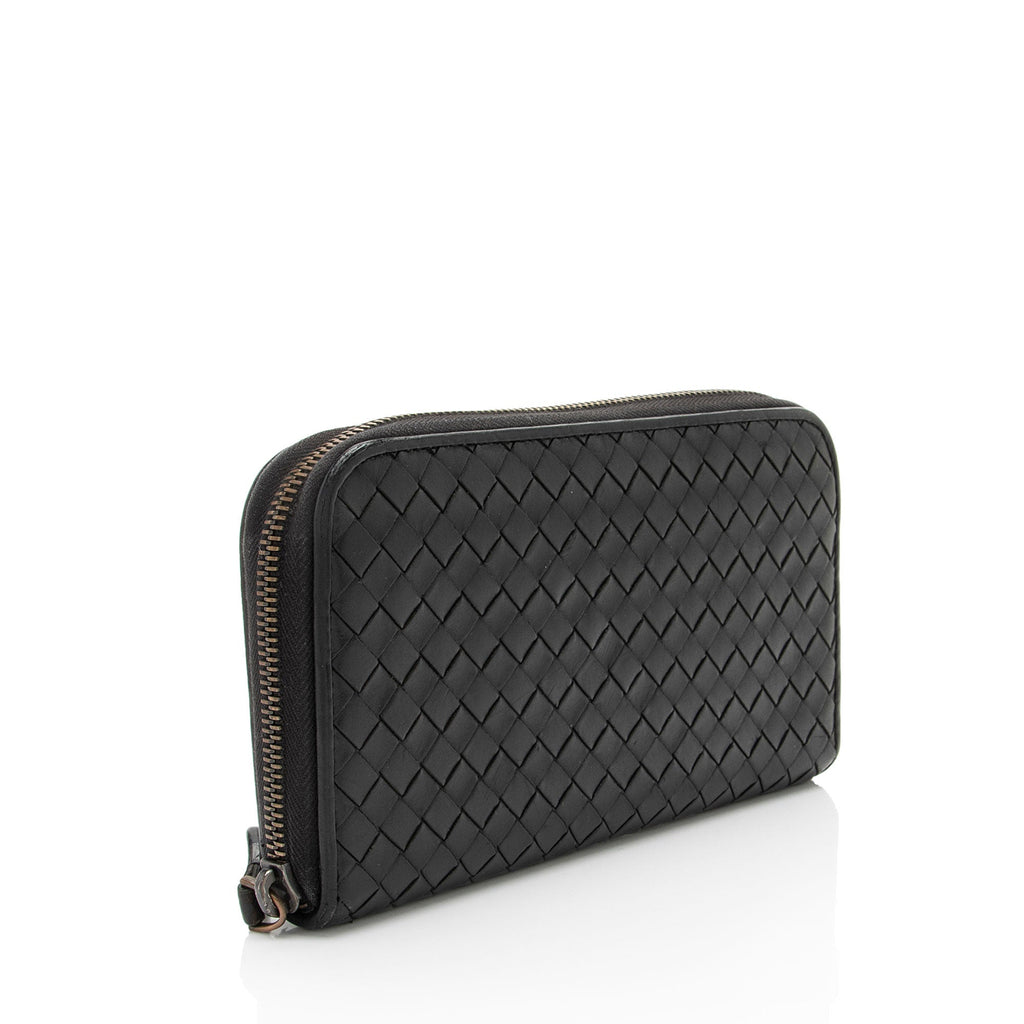 Bottega Veneta Intrecciato Nappa Zip Around Wallet