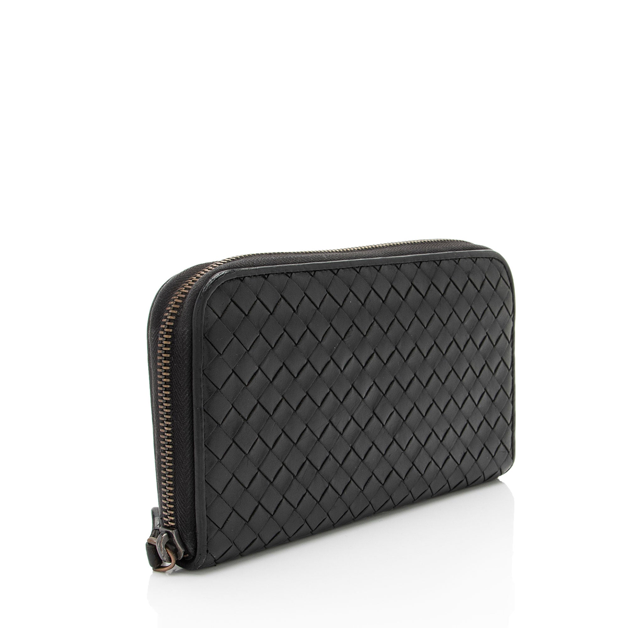 Bottega Veneta Intrecciato Nappa Zip Around Wallet