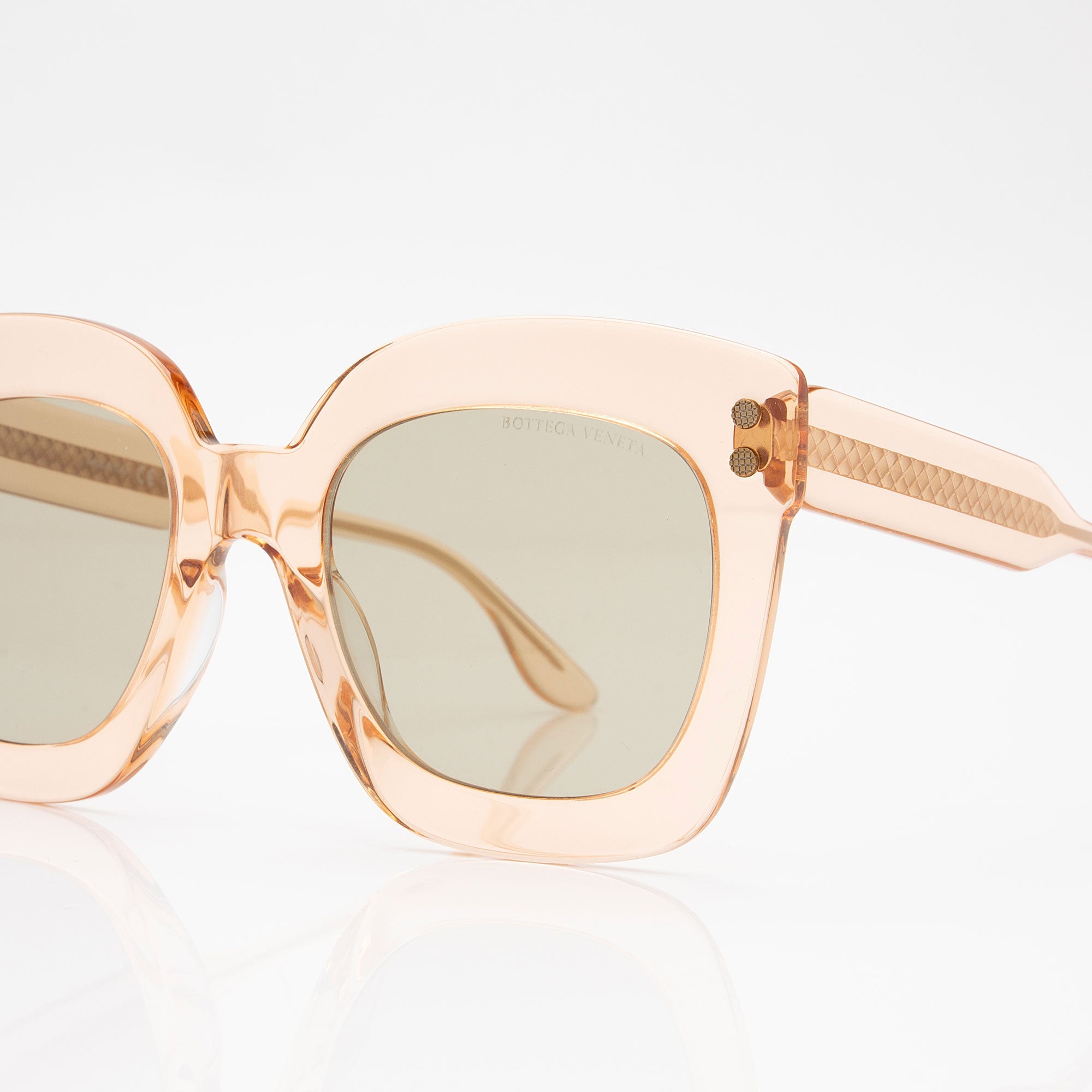 Bottega Veneta Intrecciato Oversized Square Sunglasses (SHF-r1C9vG)