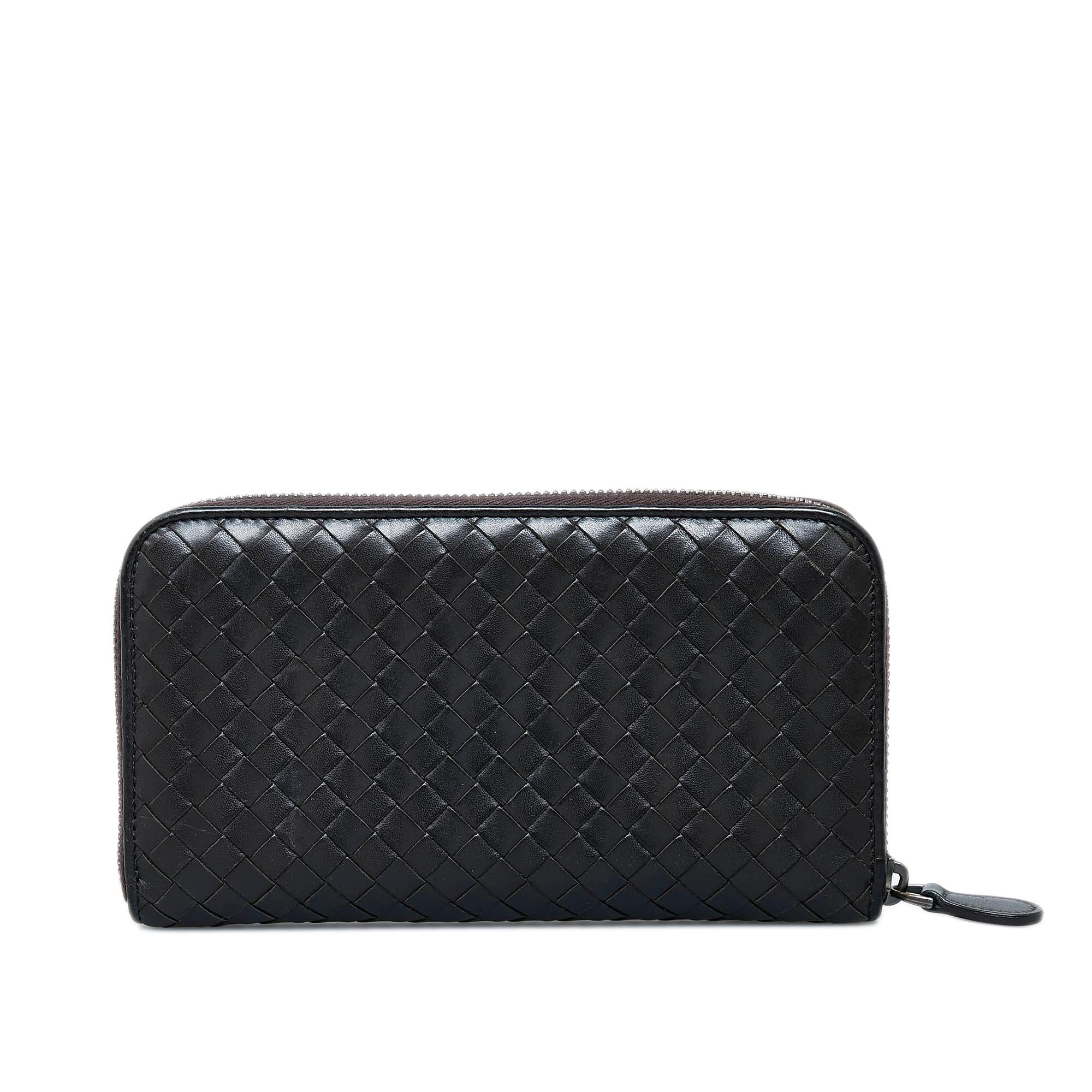 Bottega Veneta Intrecciato Zip Around Long Wallet (SHG-X50UCD)