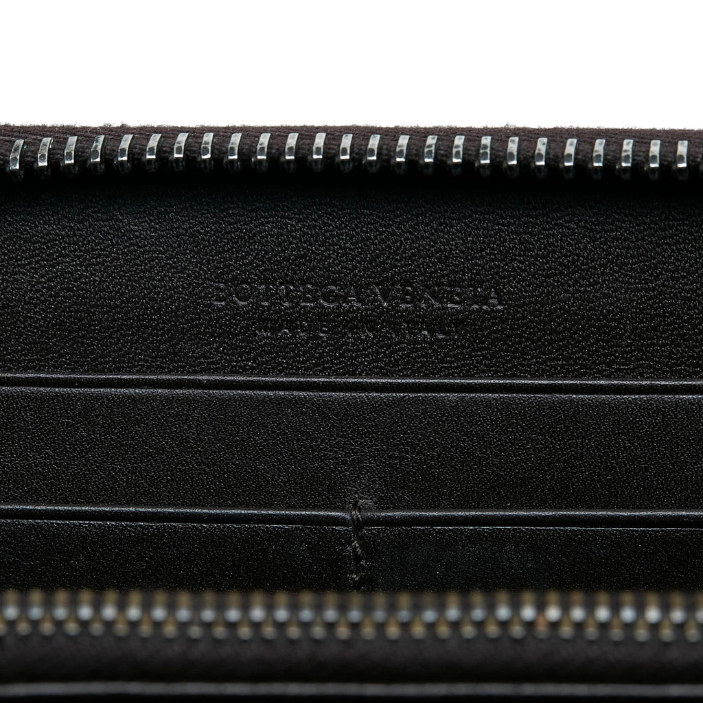 Bottega Veneta Intrecciato Zip Around Long Wallet (SHG-X50UCD)