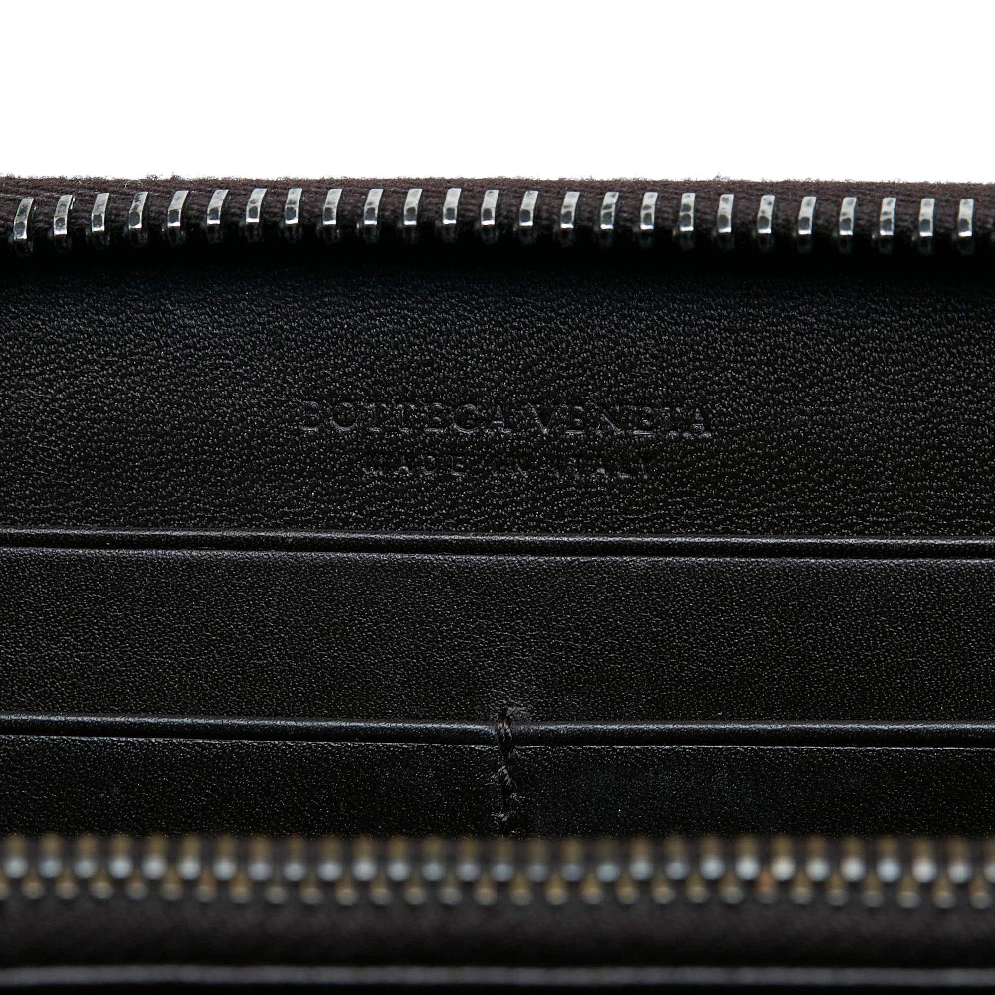 Bottega Veneta Intrecciato Zip Around Long Wallet (SHG-X50UCD)