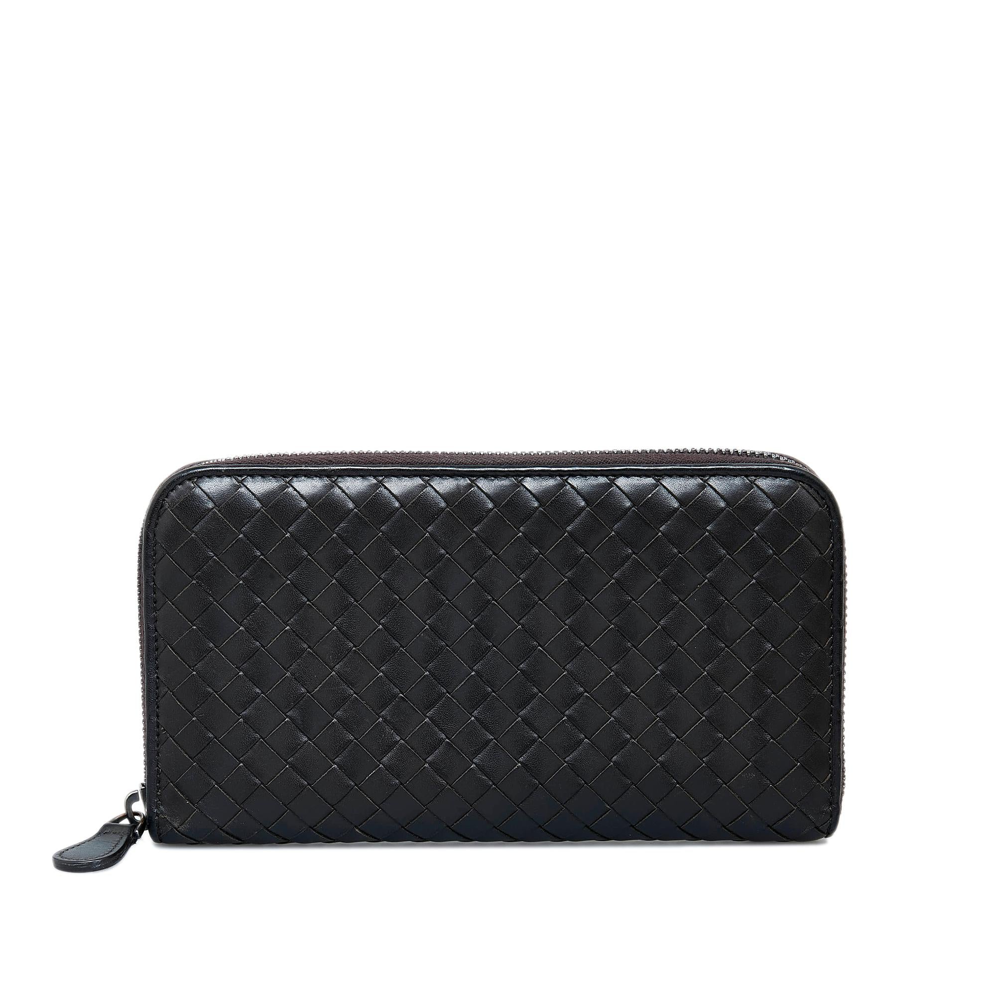 Bottega Veneta Intrecciato Zip Around Long Wallet (SHG-X50UCD)