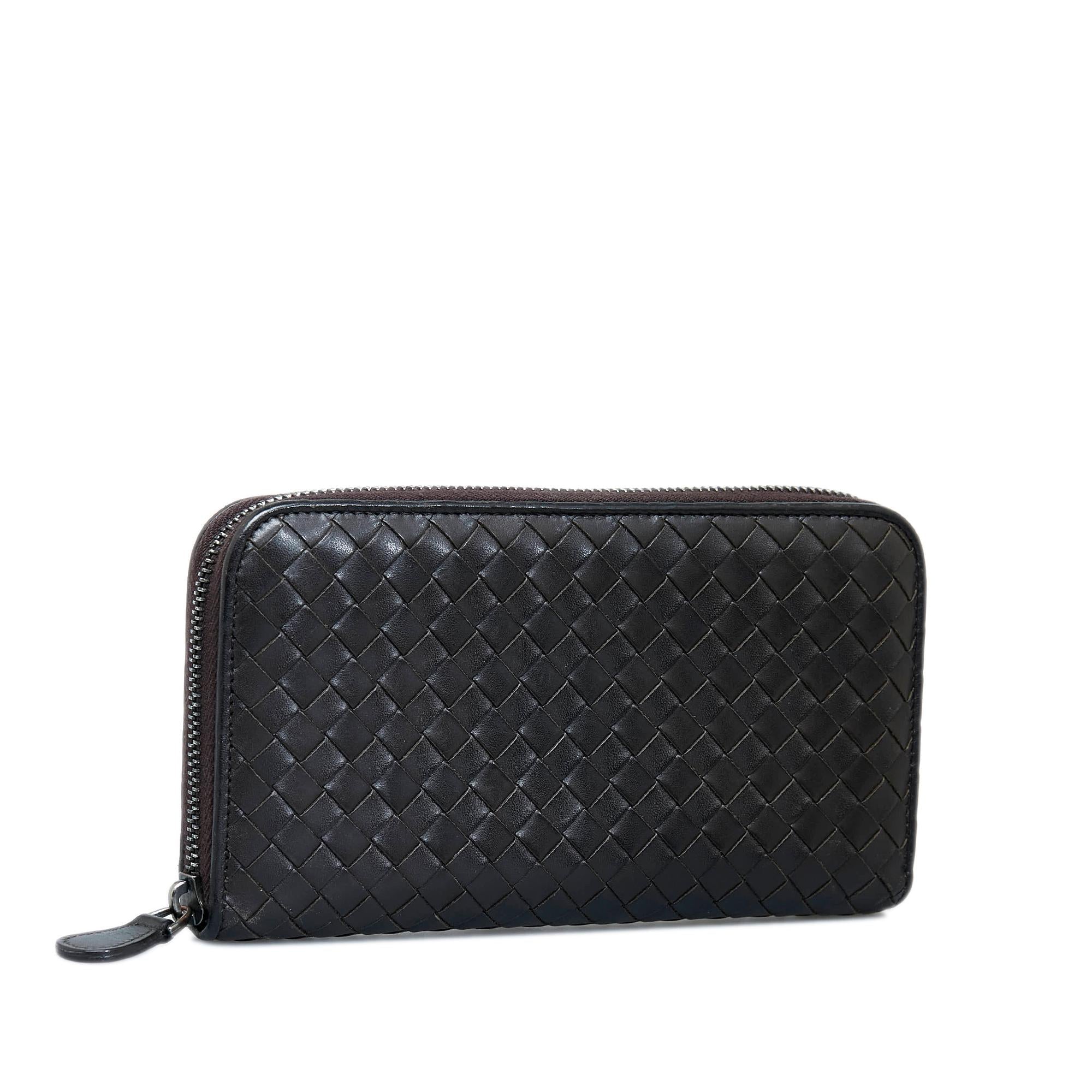 Bottega Veneta Intrecciato Zip Around Long Wallet (SHG-X50UCD)