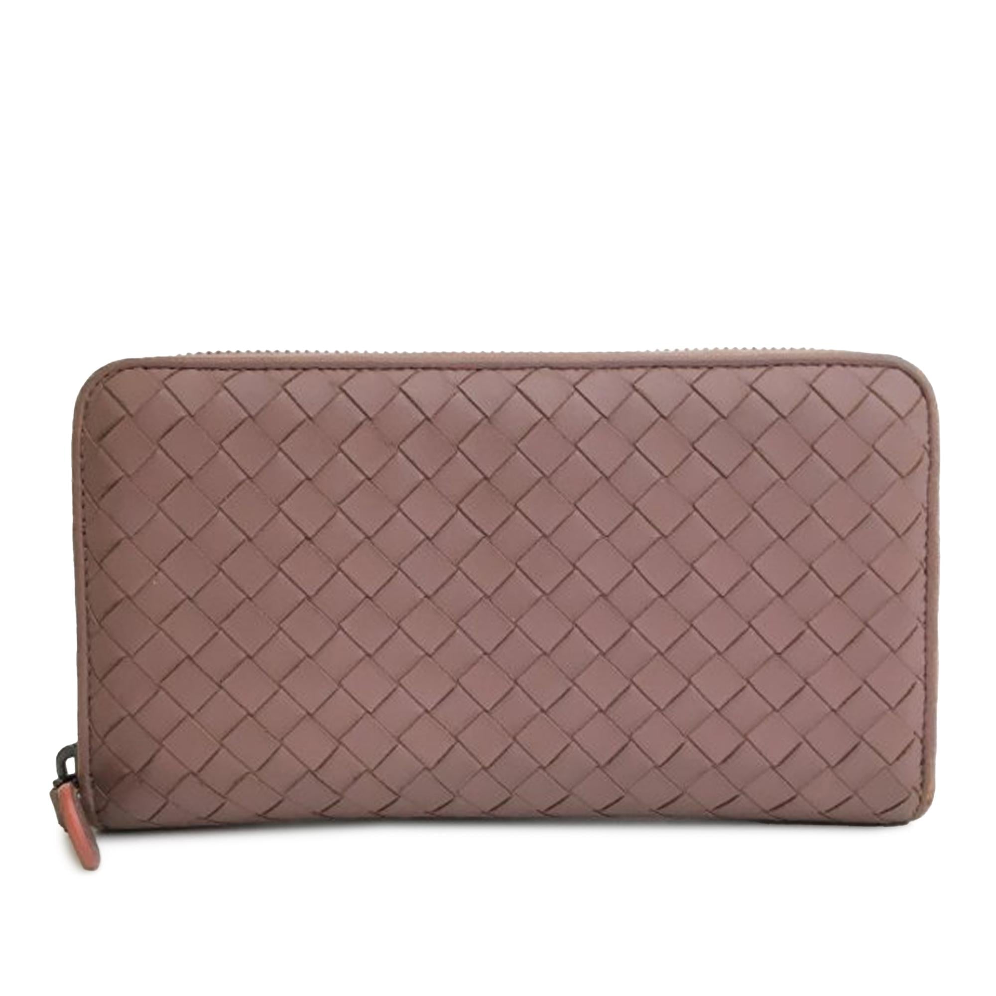 Bottega Veneta Intrecciato Zip Around Long Wallet (SHG-luVvlM)