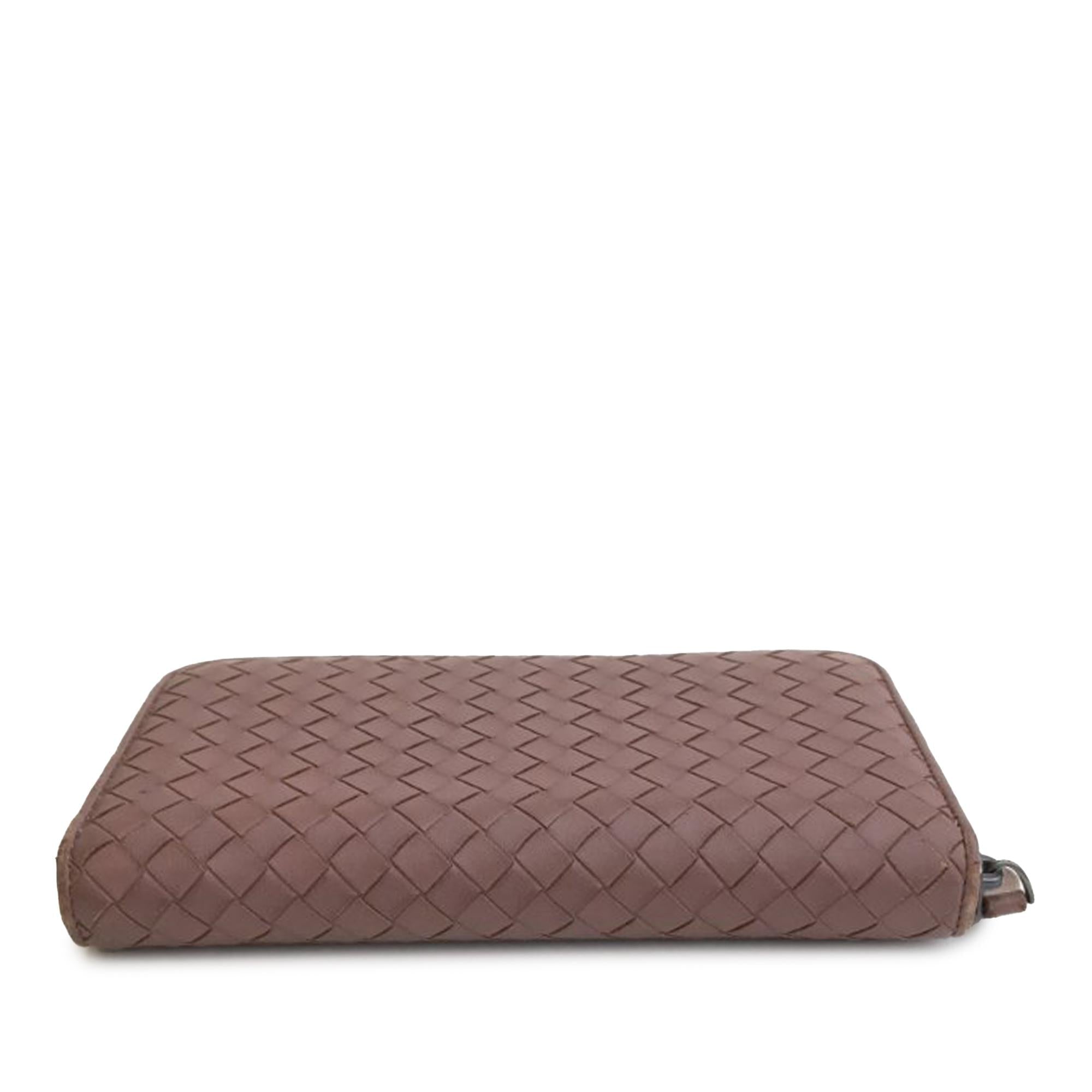 Bottega Veneta Intrecciato Zip Around Long Wallet (SHG-luVvlM)
