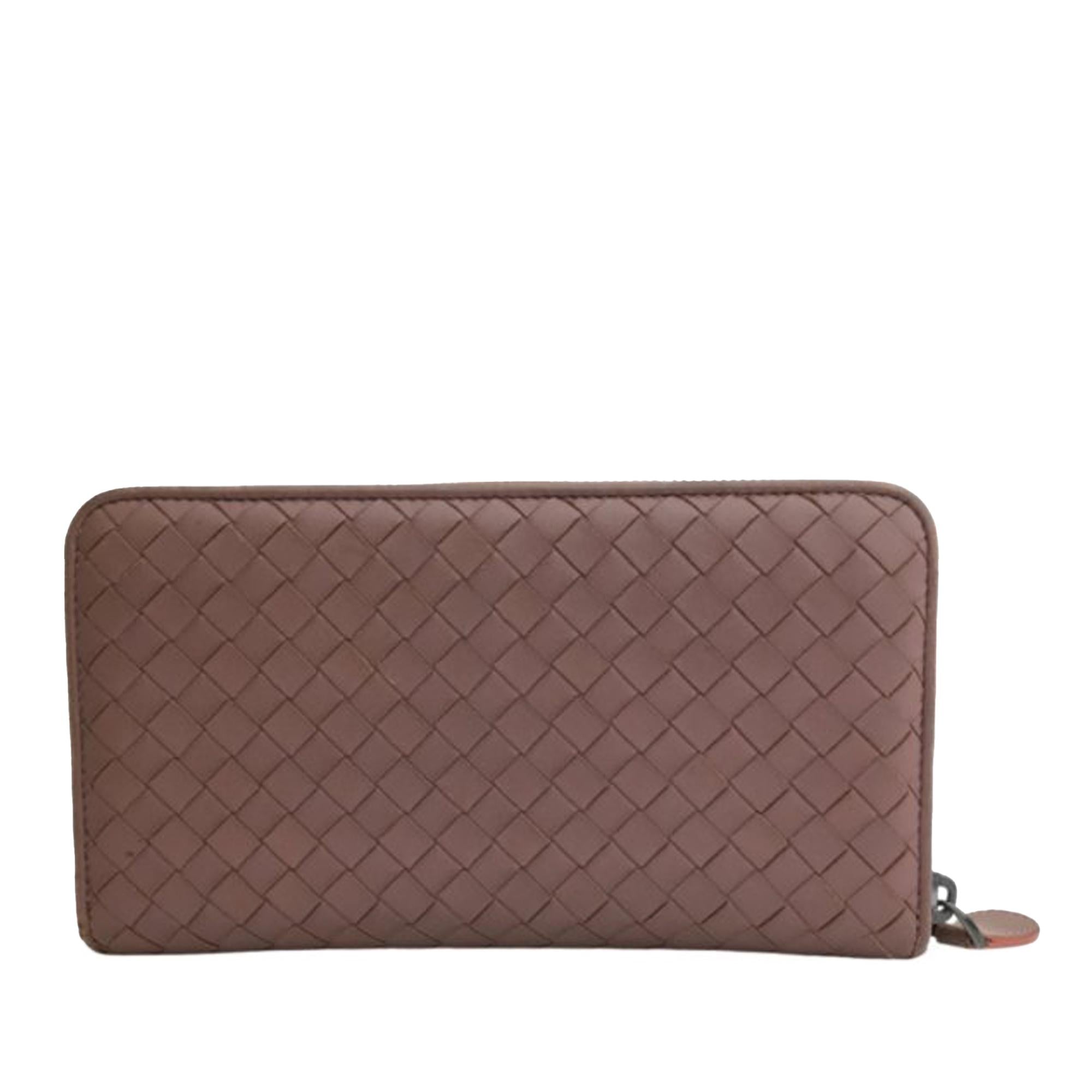 Bottega Veneta Intrecciato Zip Around Long Wallet (SHG-luVvlM)