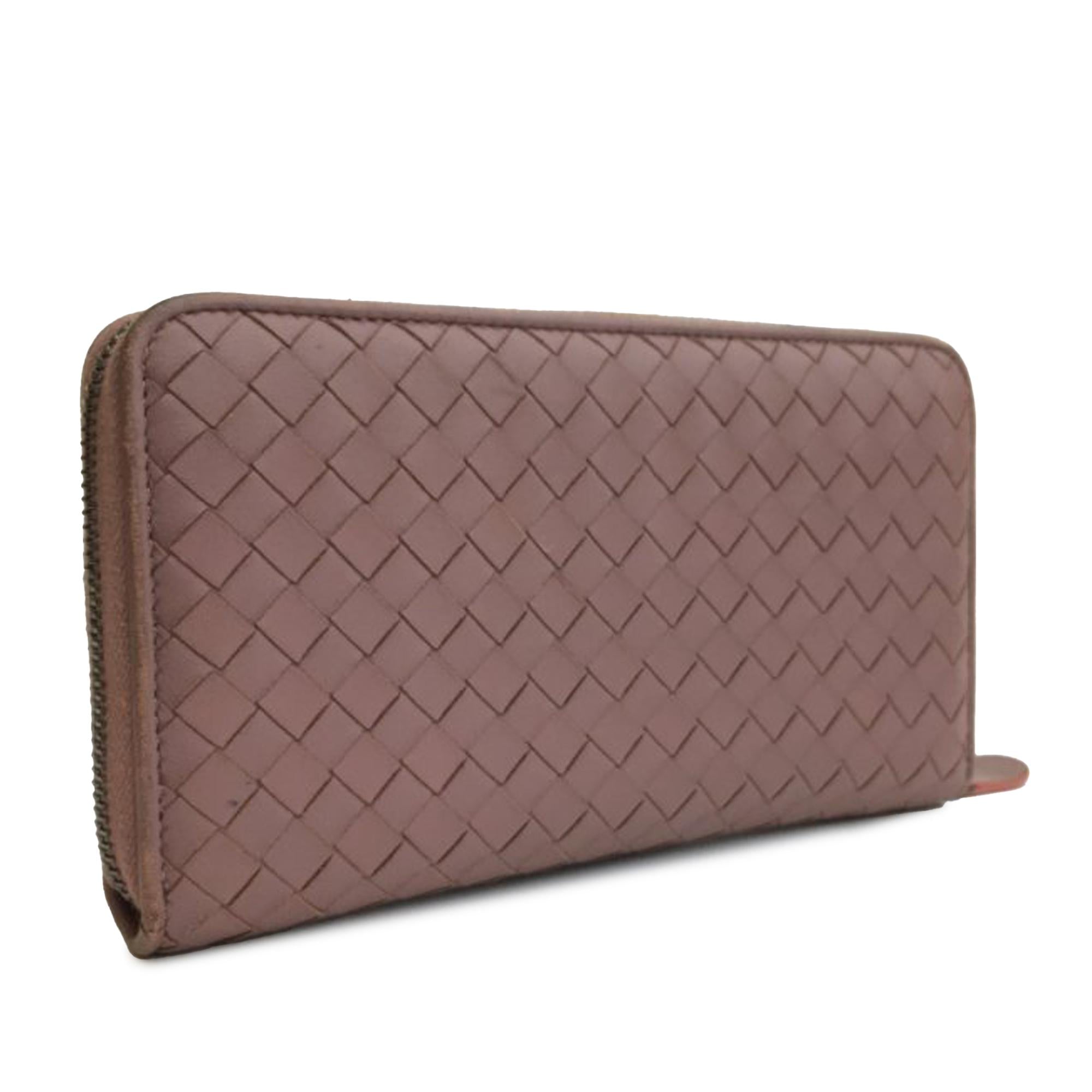 Bottega Veneta Intrecciato Zip Around Long Wallet (SHG-luVvlM)