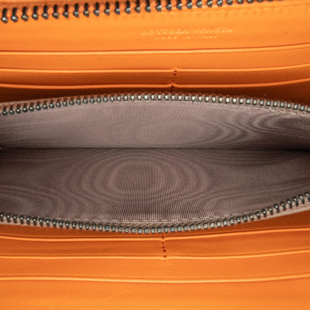 Bottega Veneta Intrecciato Zip Around Long Wallet (SHG-htwvgV)