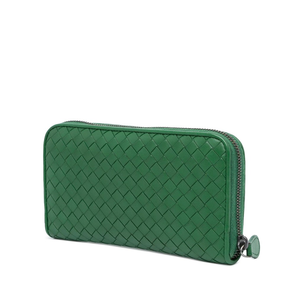 Bottega Veneta Intrecciato Zip Around Long Wallet (SHG-jBy0Mc)