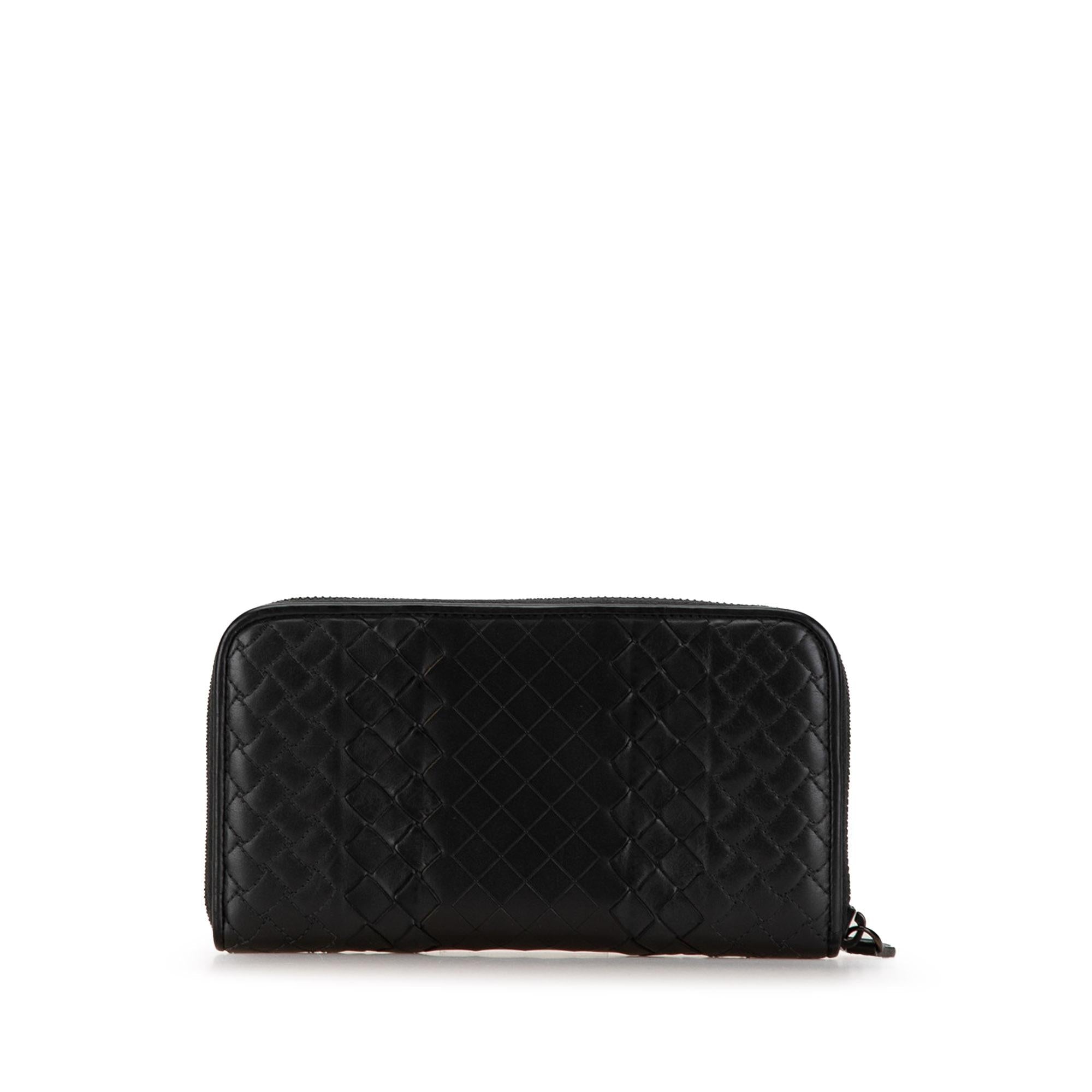 Bottega Veneta Intrecciato Zip Around Long Wallet (SHG-epkByK)