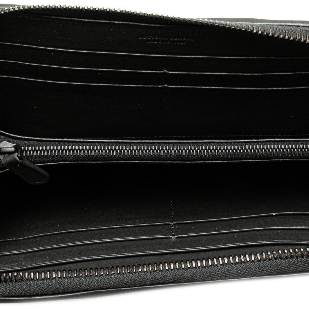 Bottega Veneta Intrecciato Zip Around Long Wallet (SHG-epkByK)