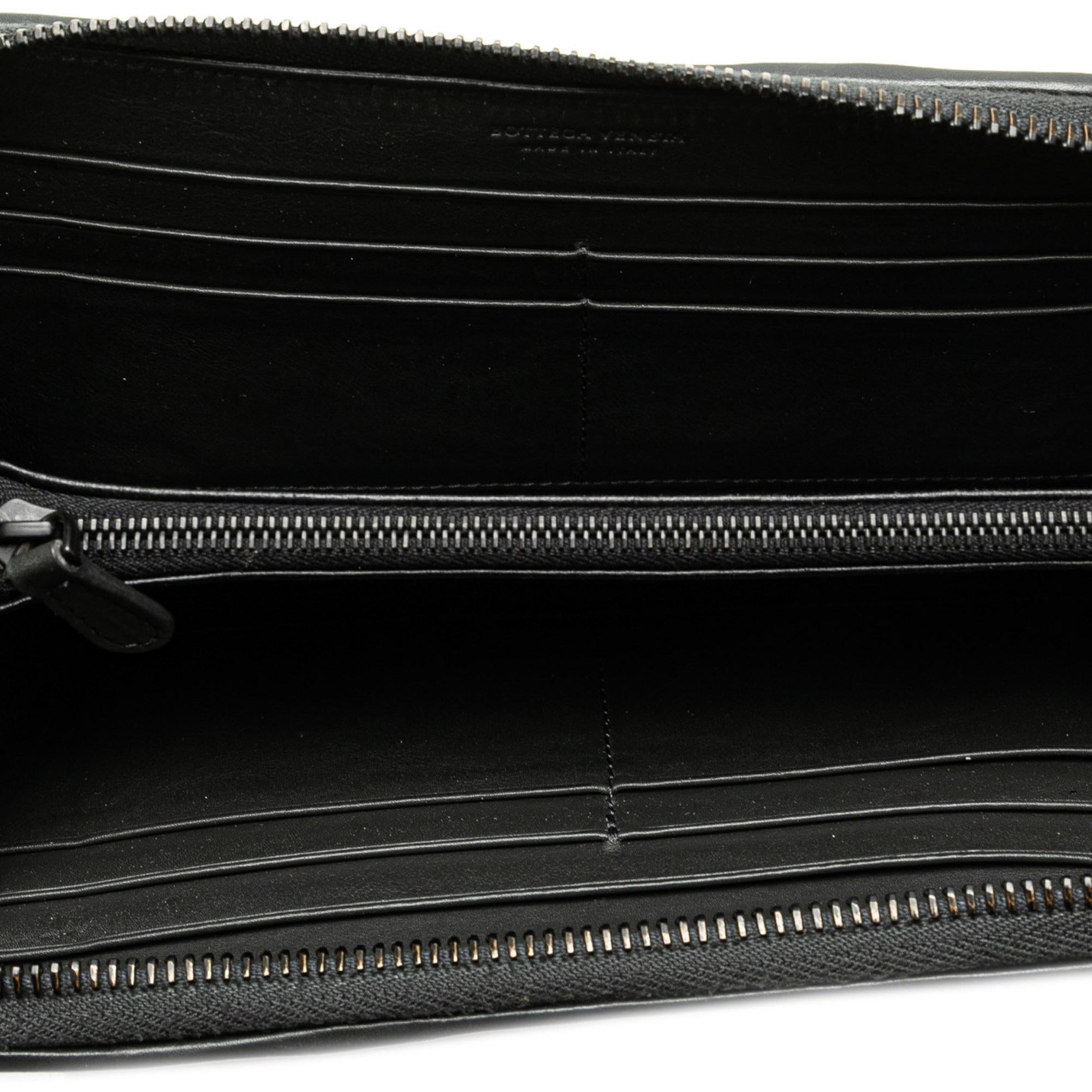 Bottega Veneta Intrecciato Zip Around Long Wallet (SHG-epkByK)