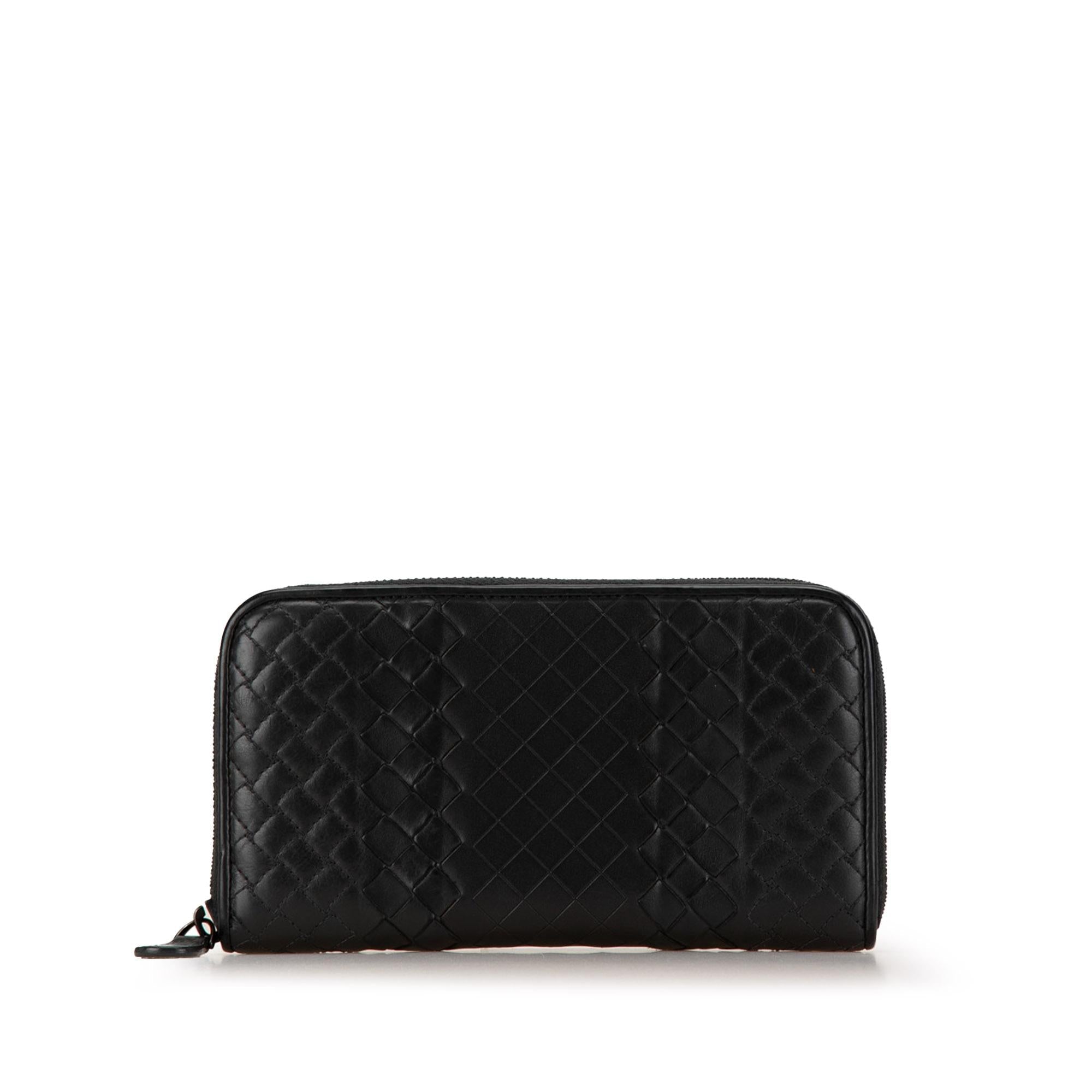 Bottega Veneta Intrecciato Zip Around Long Wallet (SHG-epkByK)