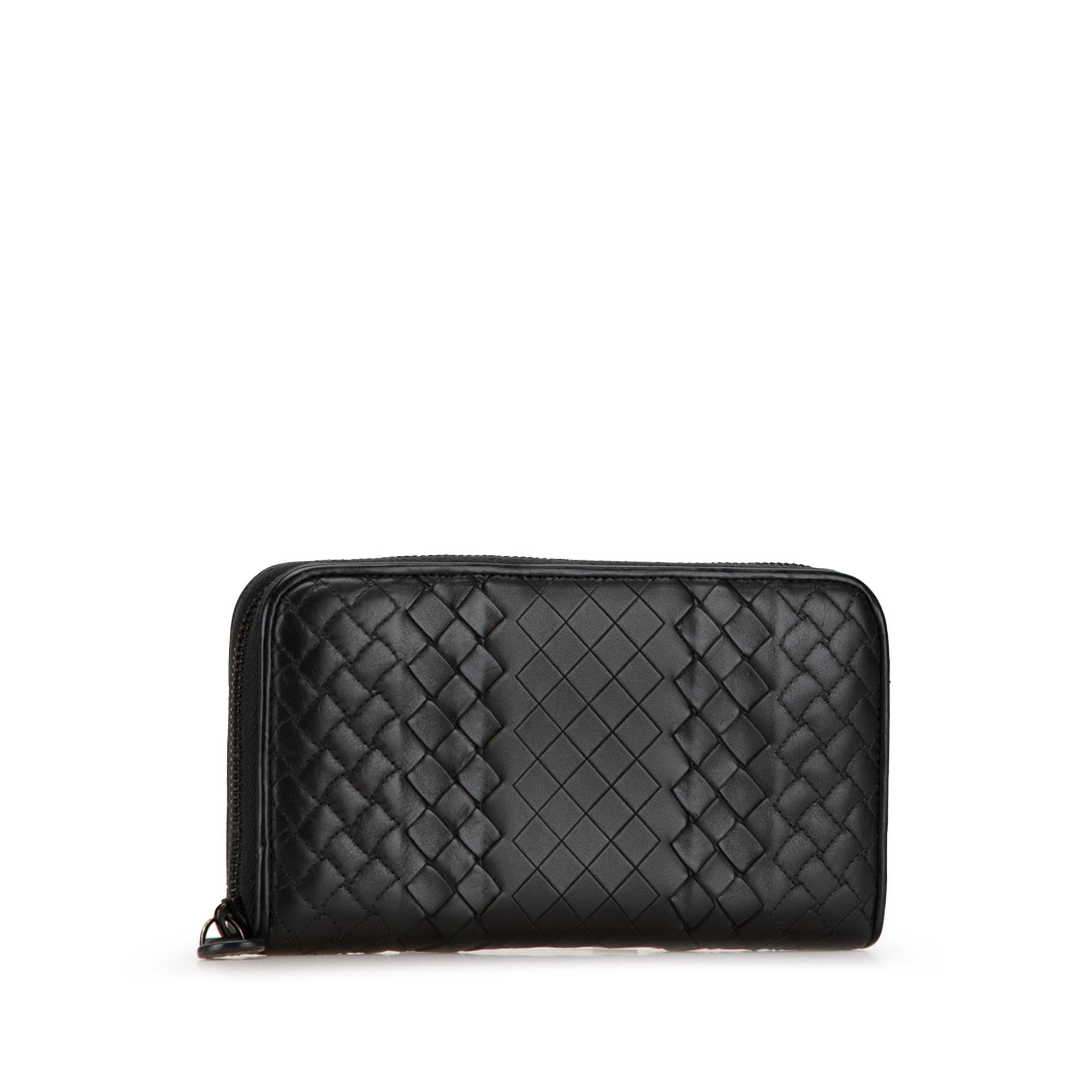 Bottega Veneta Intrecciato Zip Around Long Wallet (SHG-epkByK)